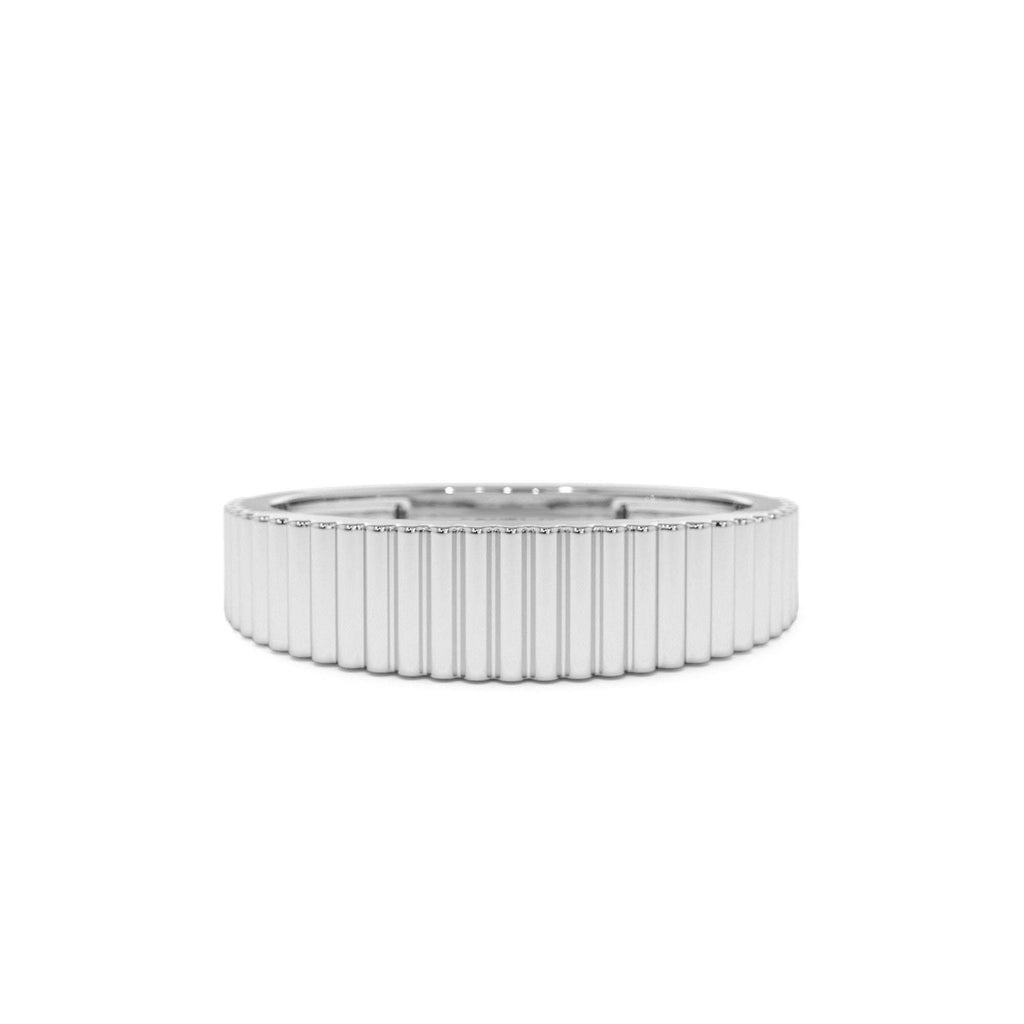 14k Fluted Textured Graduating Ring - view 3