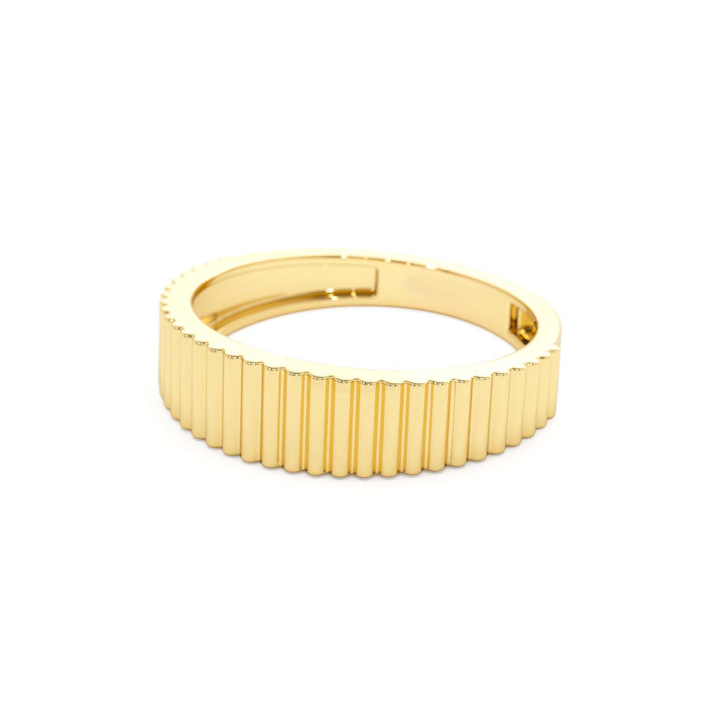 14k Fluted Textured Graduating Ring - view 4