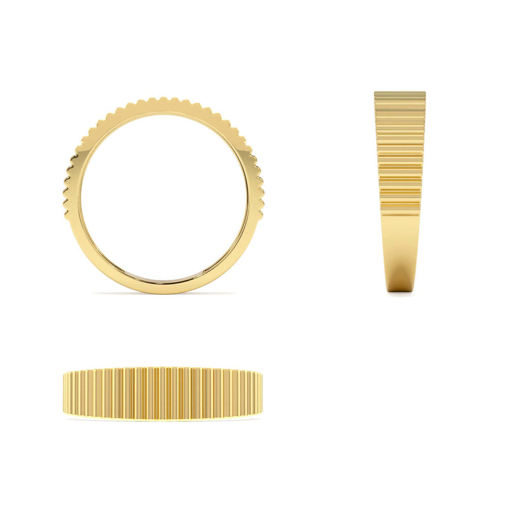 14k Fluted Textured Graduating Ring - view 5