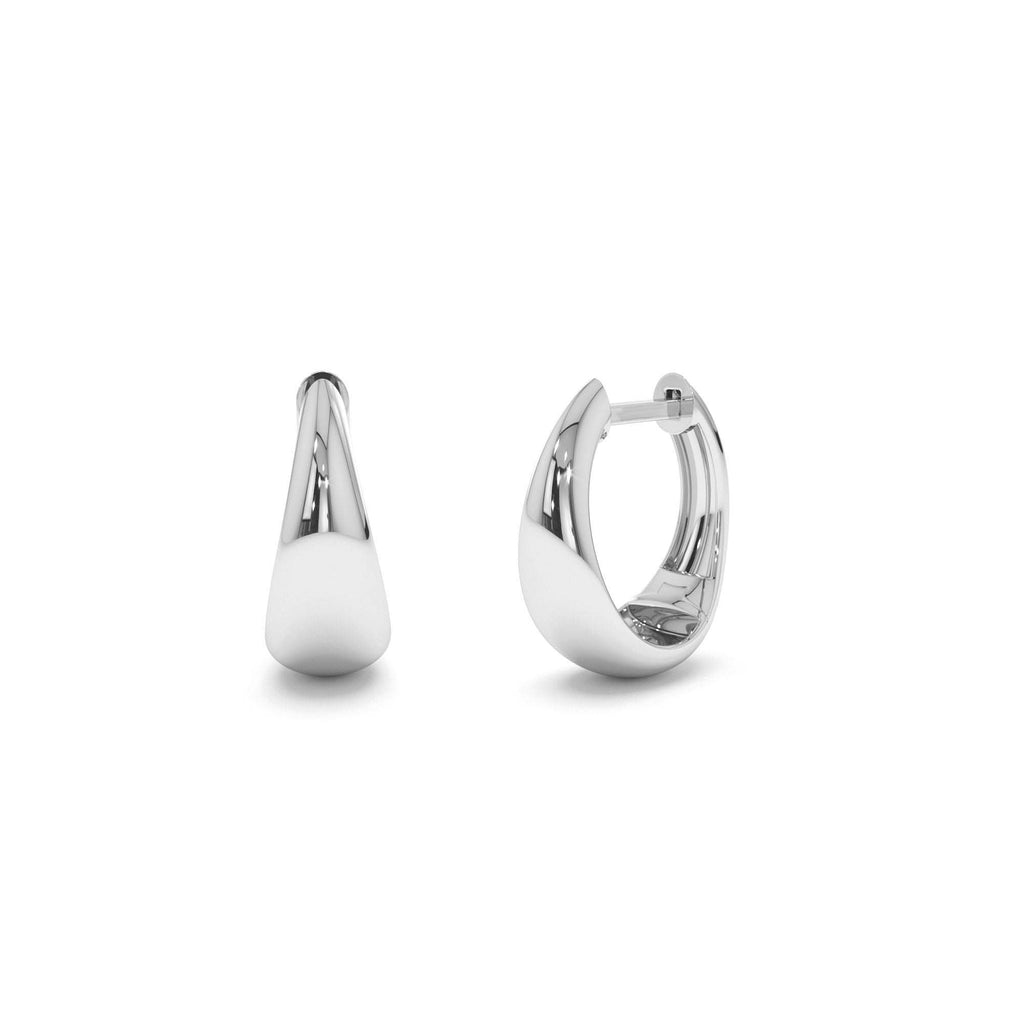 14K Gold Teardrop Hoop Earrings - view 3
