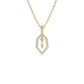 14k Marquise Shape Dangle Diamond Necklace by Orlina Fine