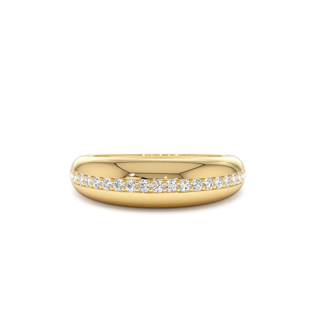 14k Gold Diamond Dome Balloon Ring by Orlina Fine