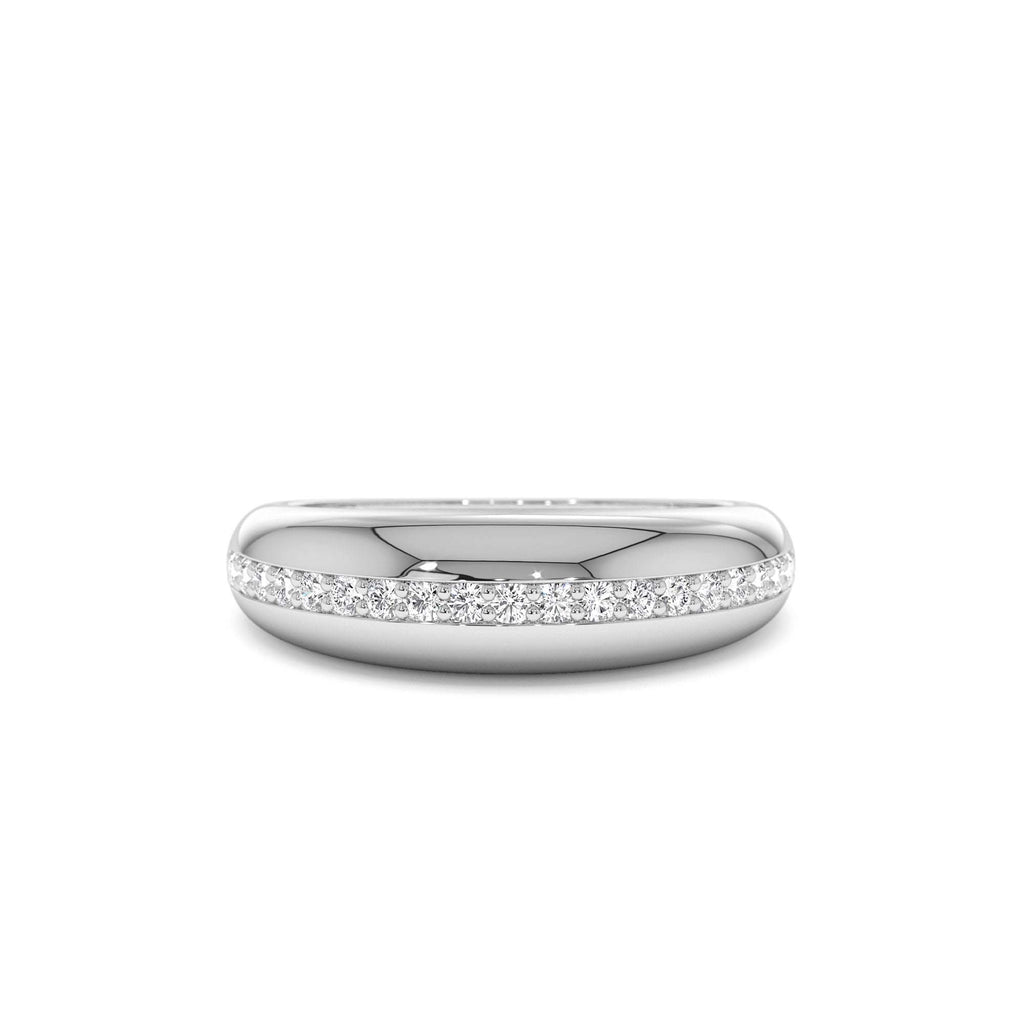 14k Gold Diamond Dome Balloon Ring - view 3