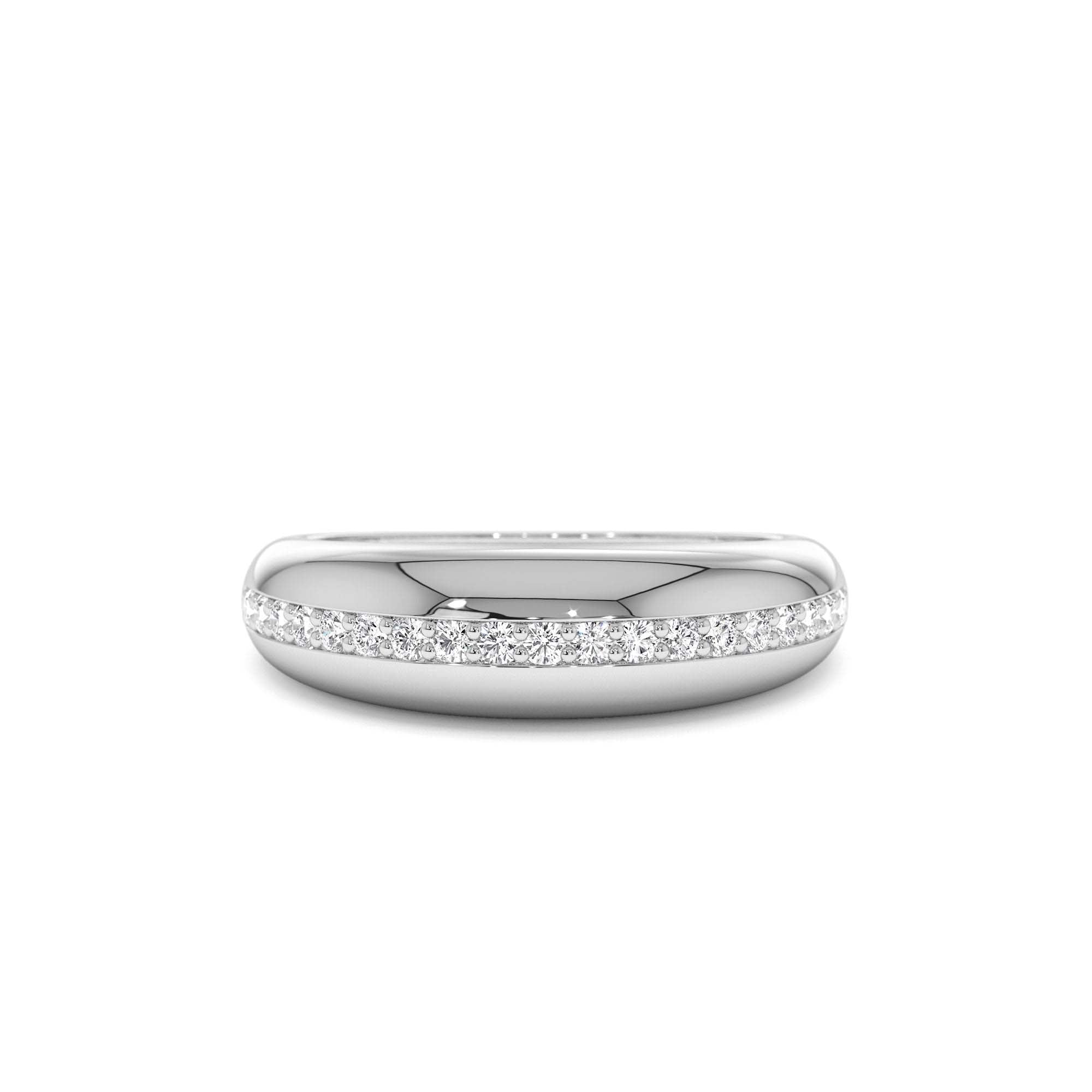 14k Gold Diamond Dome Balloon Ring - view 3