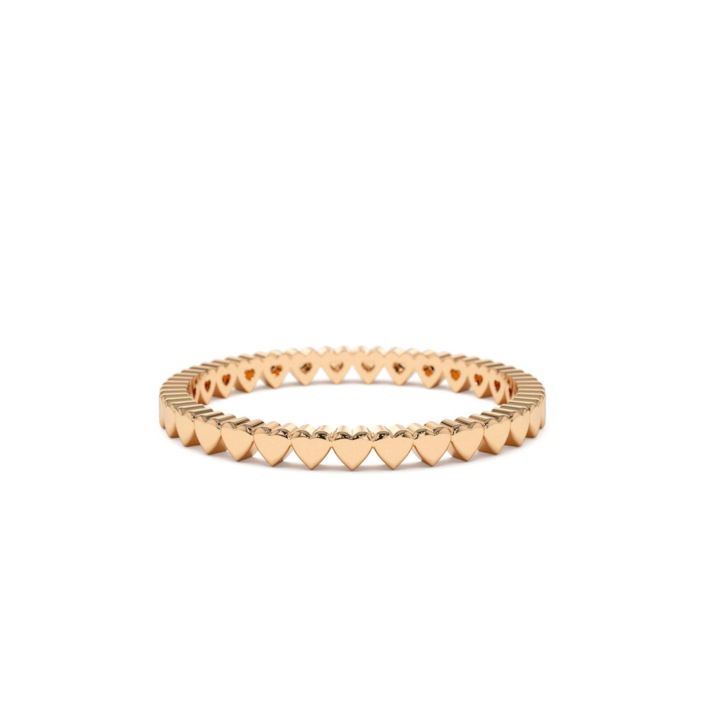 14k Gold Mini Heart Eternity Ring - view 2