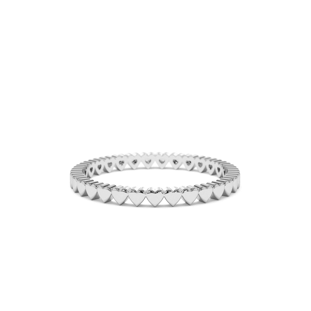 14k Gold Mini Heart Eternity Ring - view 3