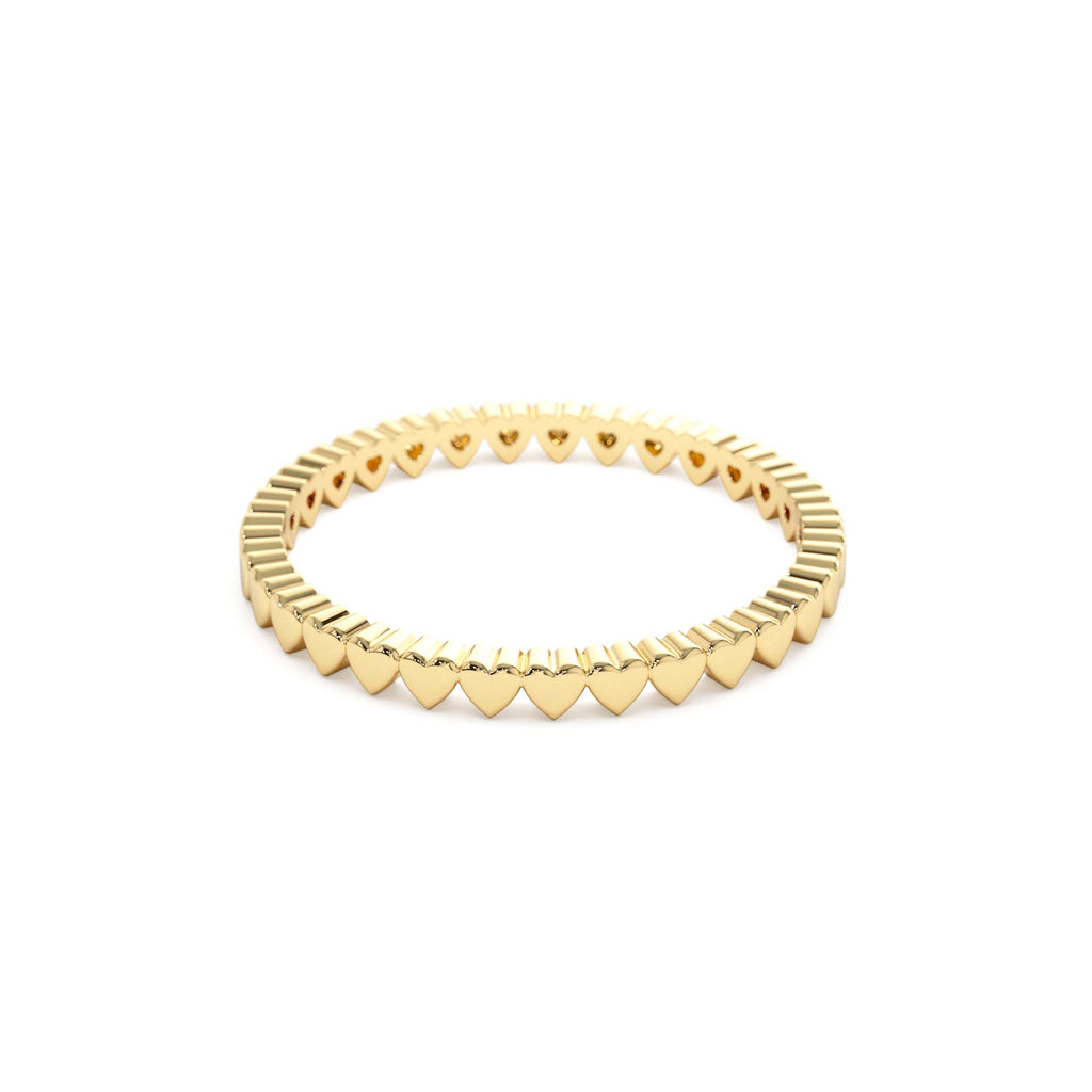 14k Gold Mini Heart Eternity Ring - view 4