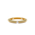 14k Full Eternity Ribbed Diamond Wedding Ring by Orlina Fine