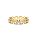 14k Gold Full Eternity Diamond Link Ring by Orlina Fine