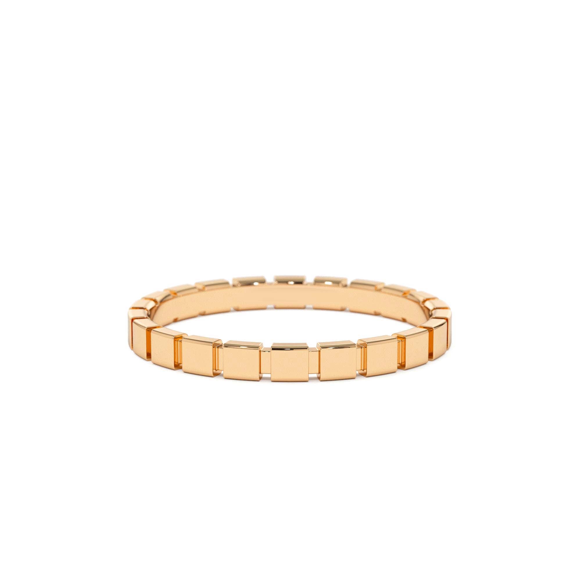 14K Geometric Square Stacking Ring - view 2