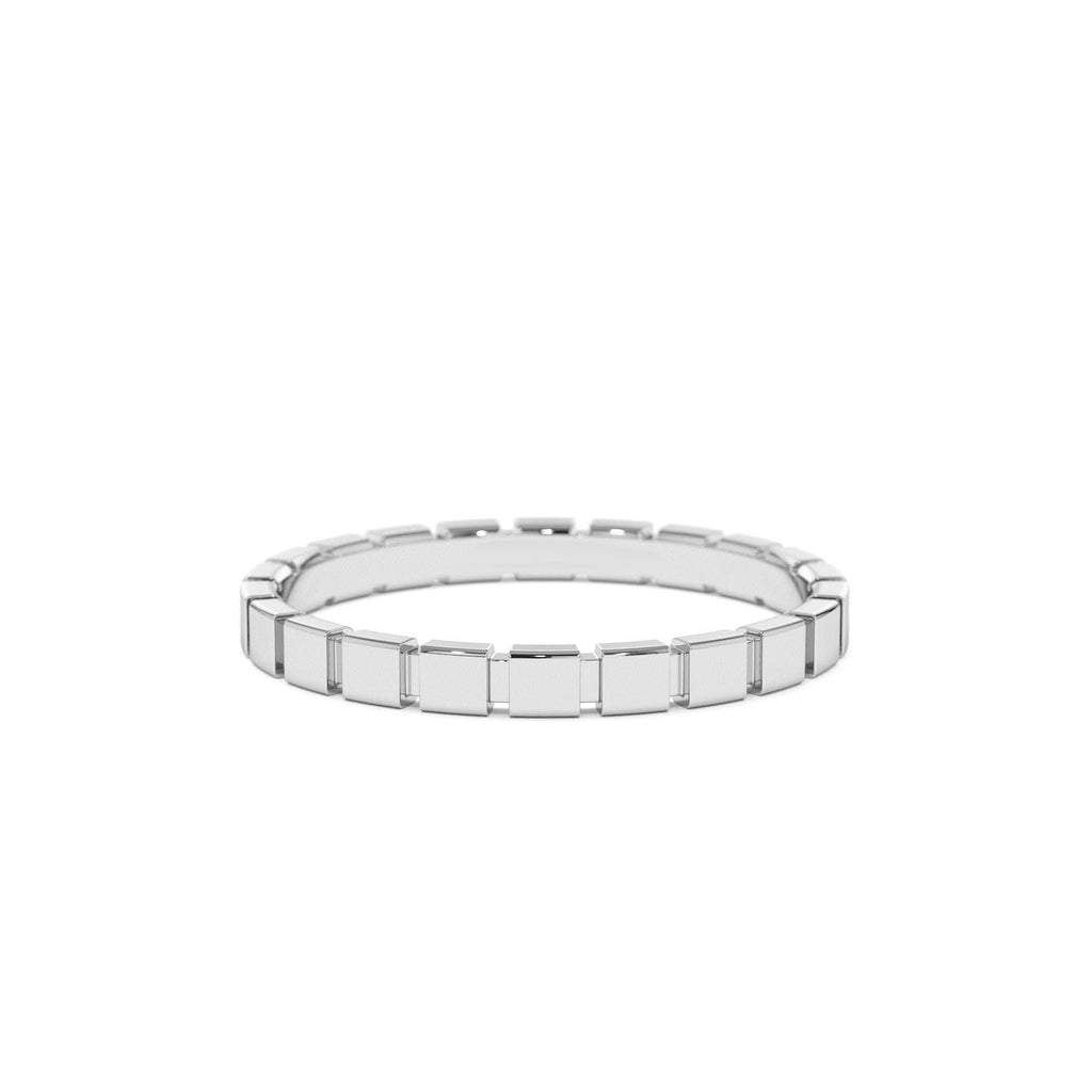 14K Geometric Square Stacking Ring - view 3