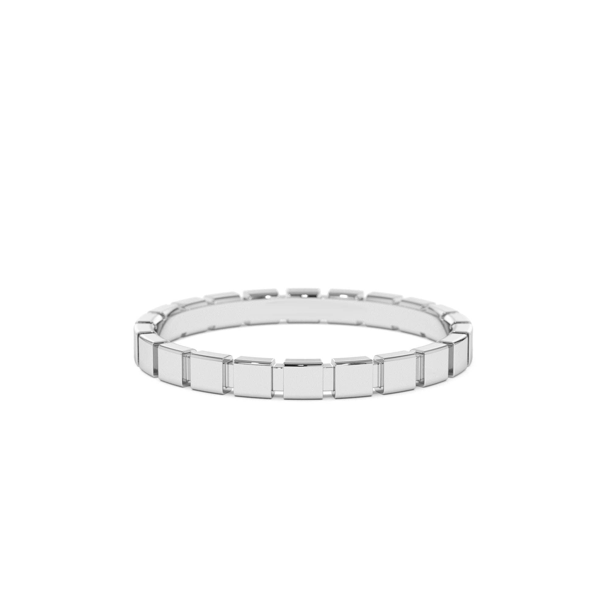 14K Geometric Square Stacking Ring - view 3