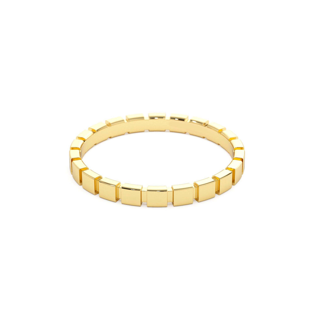 14K Geometric Square Stacking Ring - view 4