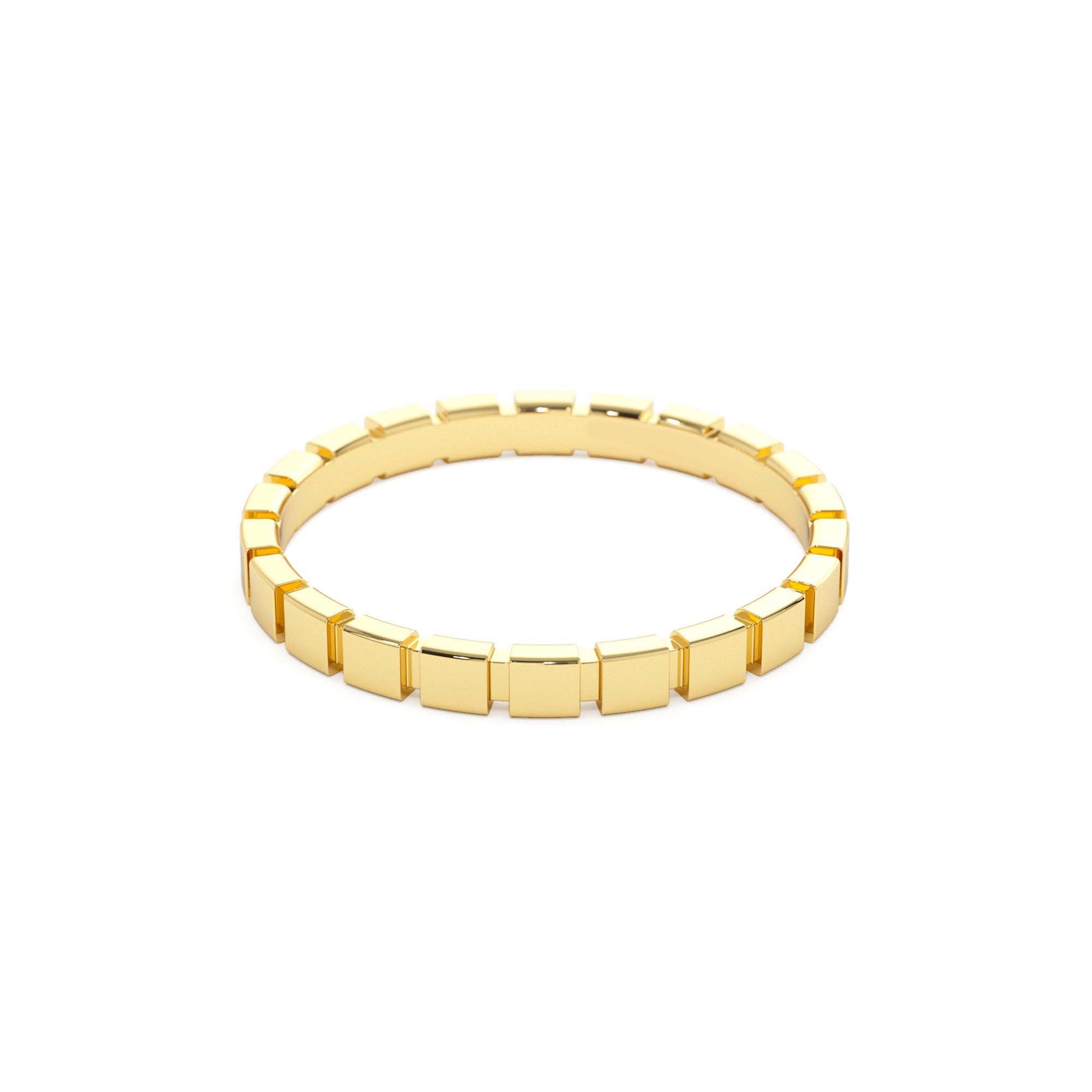 14K Geometric Square Stacking Ring - view 4