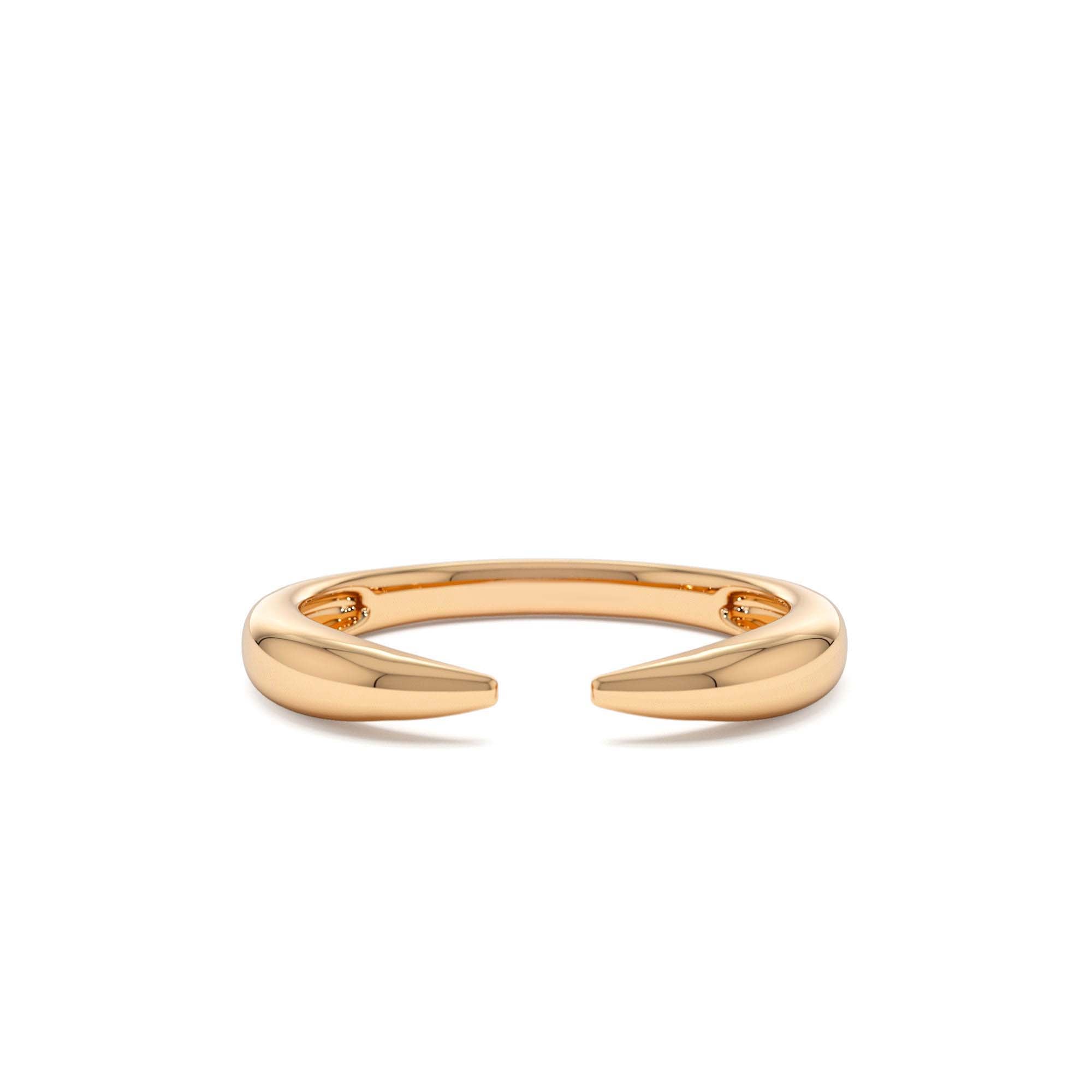 14K Open Claw Cuff Ring For Women - view 2