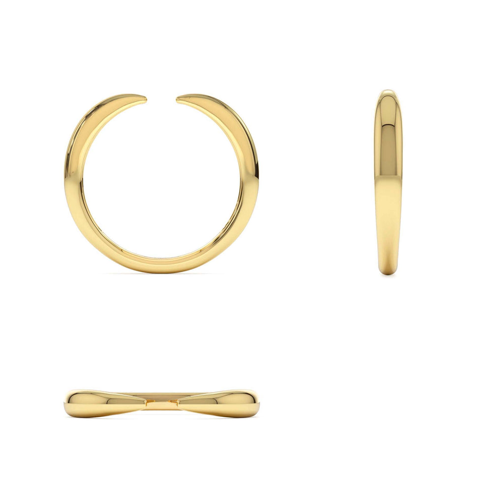 14K Open Claw Cuff Ring For Women - view 5