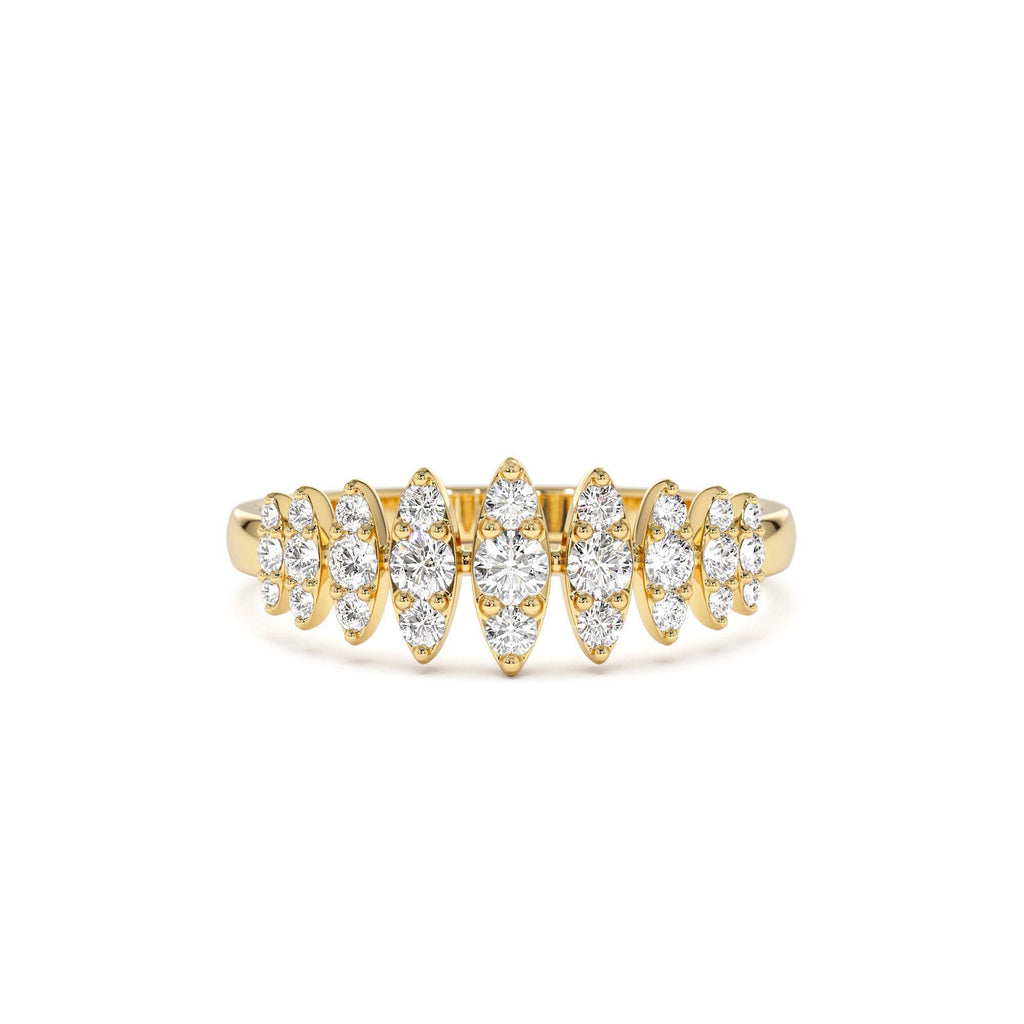 14k Unique Design Glamorous Diamond Ring by Orlina Fine