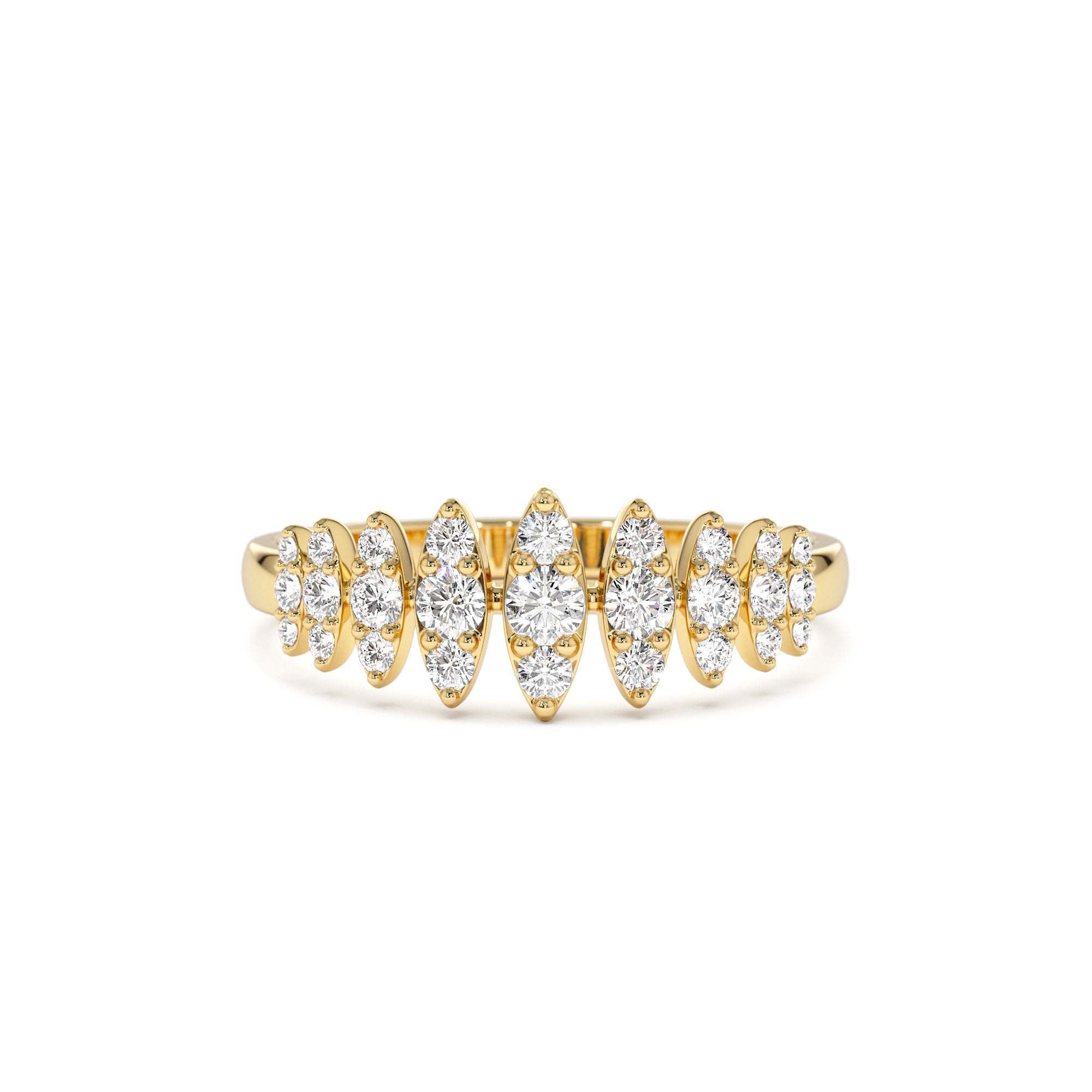 14k Unique Design Glamorous Diamond Ring by Orlina Fine