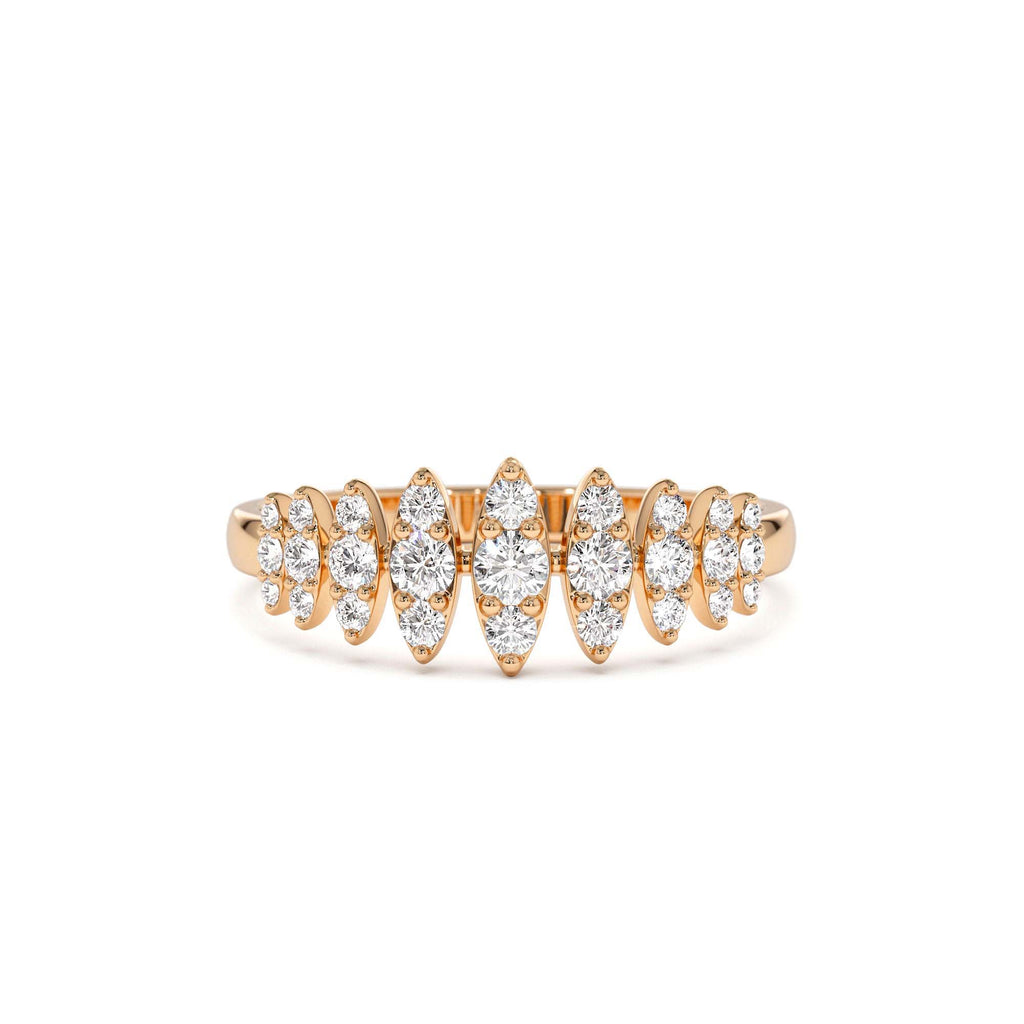14k Unique Design Glamorous Diamond Ring - view 2