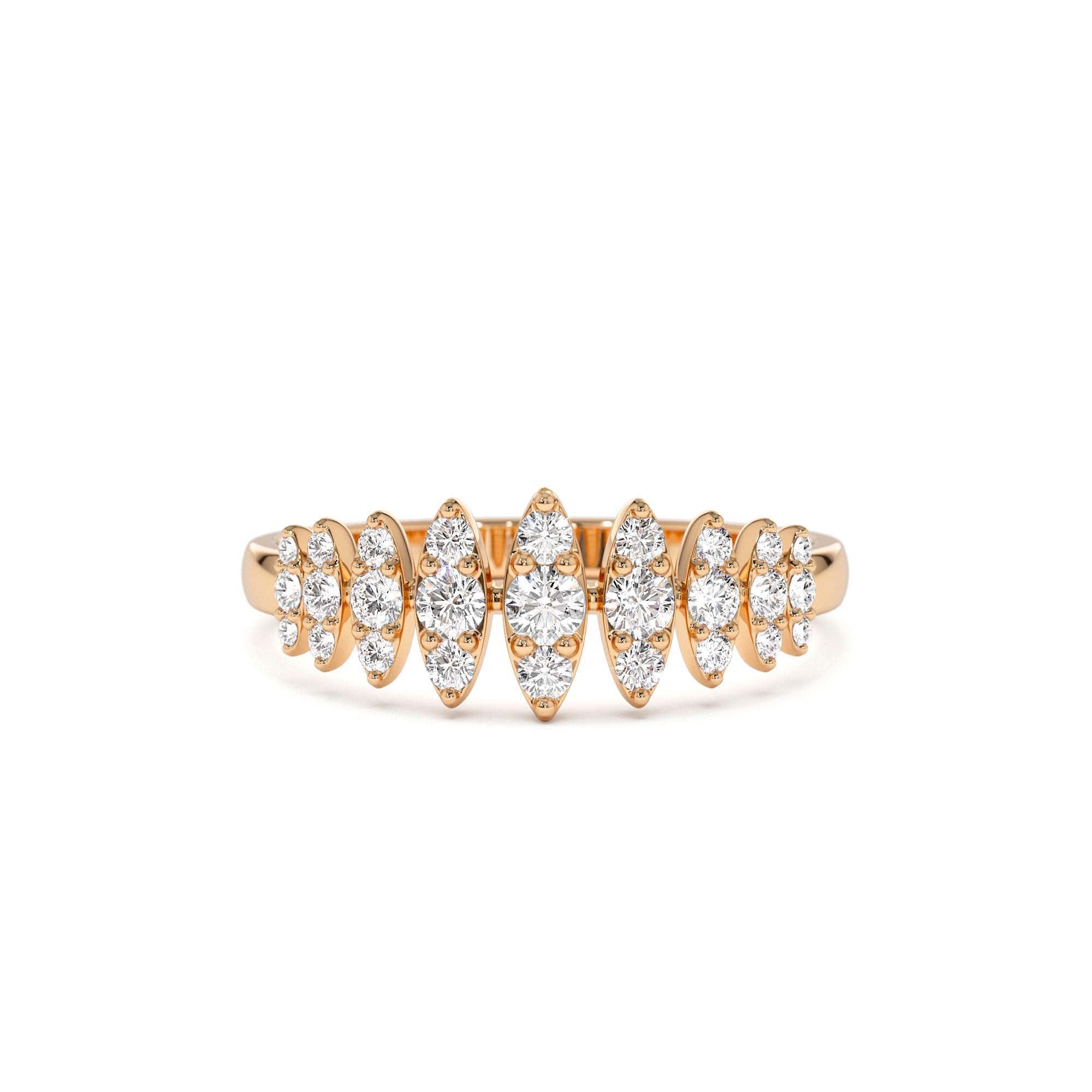 14k Unique Design Glamorous Diamond Ring - view 2