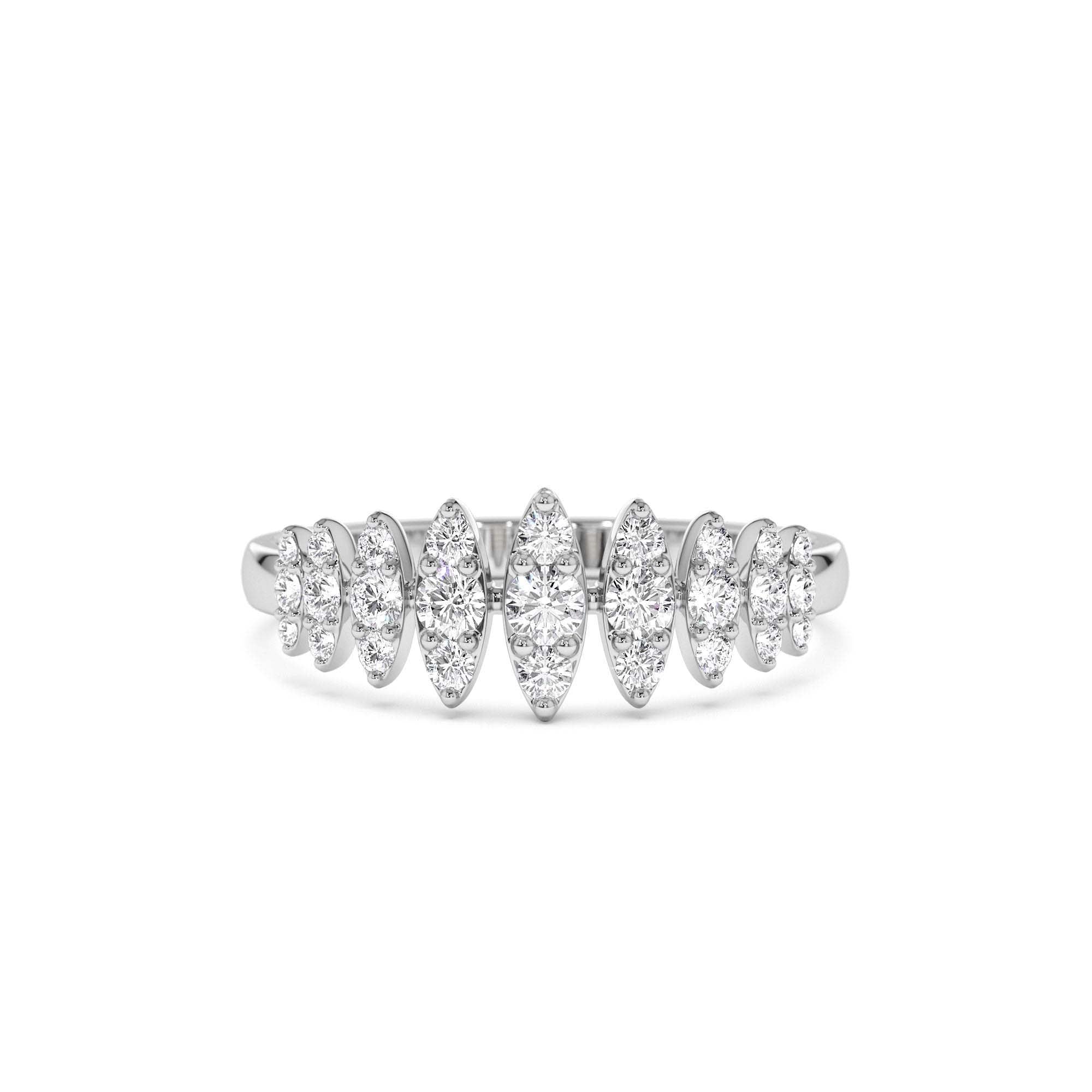 14k Unique Design Glamorous Diamond Ring - view 3