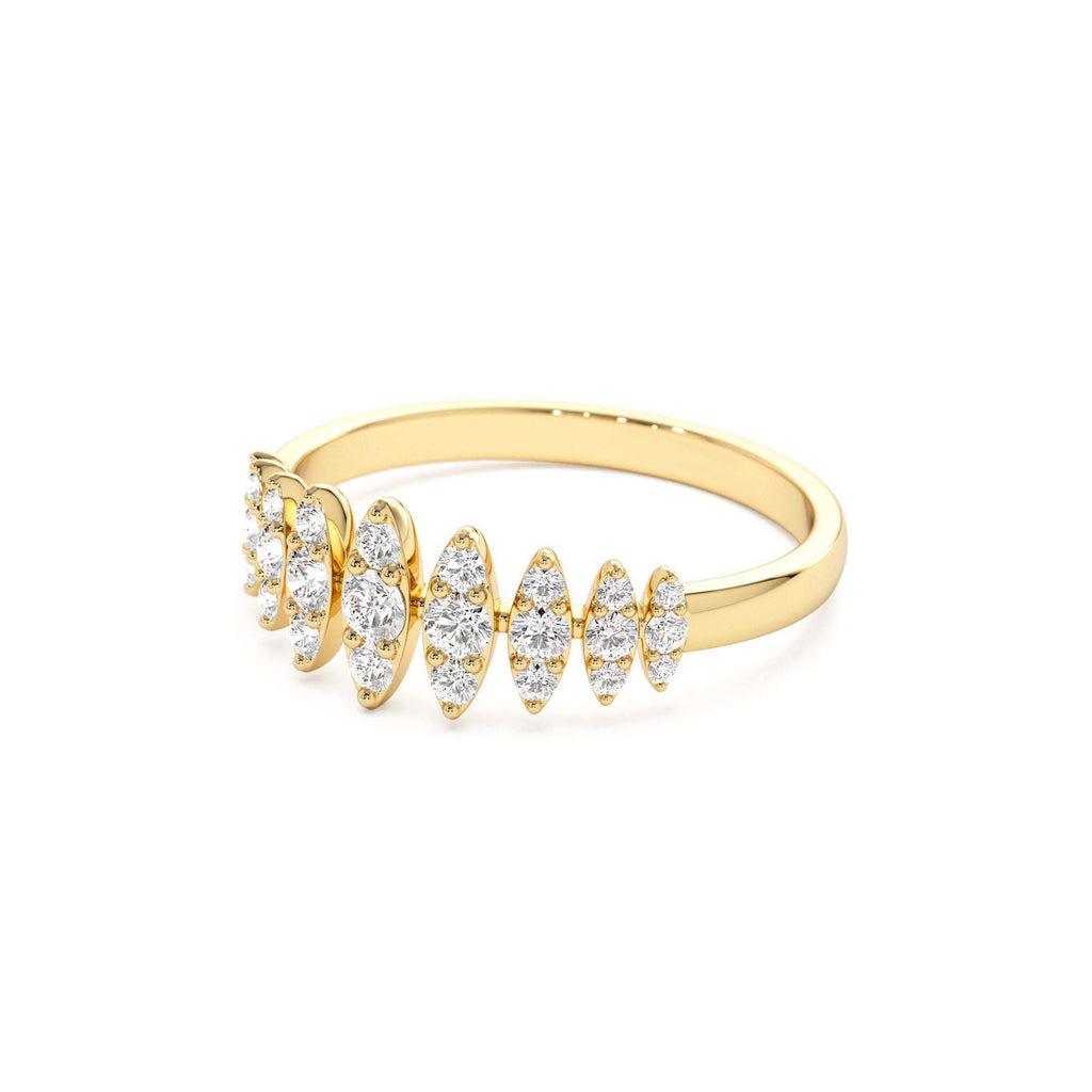 14k Unique Design Glamorous Diamond Ring - view 4