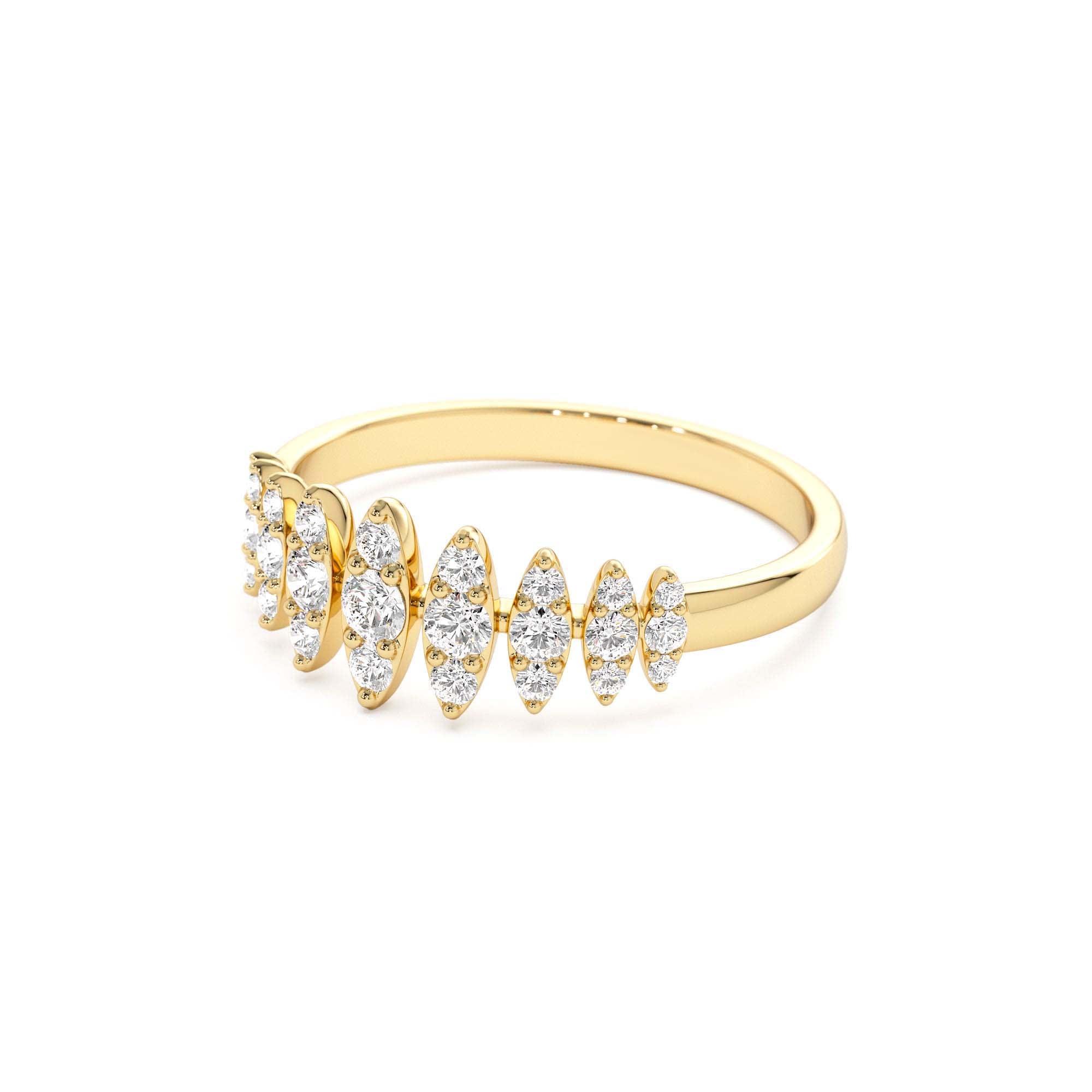 14k Unique Design Glamorous Diamond Ring - view 4
