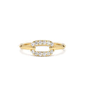14k Single Link Diamond Ring by Orlina Fine