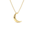 14K Half Moon Crescent Charm Necklace by Orlina Fine