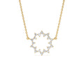 14k Diamond Sun Circle Necklace by Orlina Fine