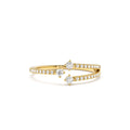 14k Unique Diamond Crossover Ring For Women by Orlina Fine