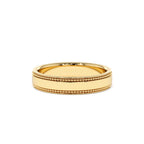 14k 4MM Flat Milgrain Edge Wedding Band by Orlina Fine
