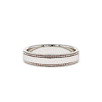 14k 4MM Flat Milgrain Edge Wedding Band - view 3
