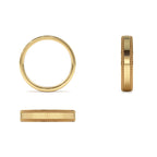 14k 4MM Flat Milgrain Edge Wedding Band - view 5
