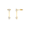 14k Vertical Bar Diamond Earrings by Orlina Fine