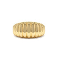 14k Gold Chunky Ribbed Statement Ring by Orlina Fine