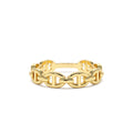 14k Solid Gold Mariner Chain Ring by Orlina Fine