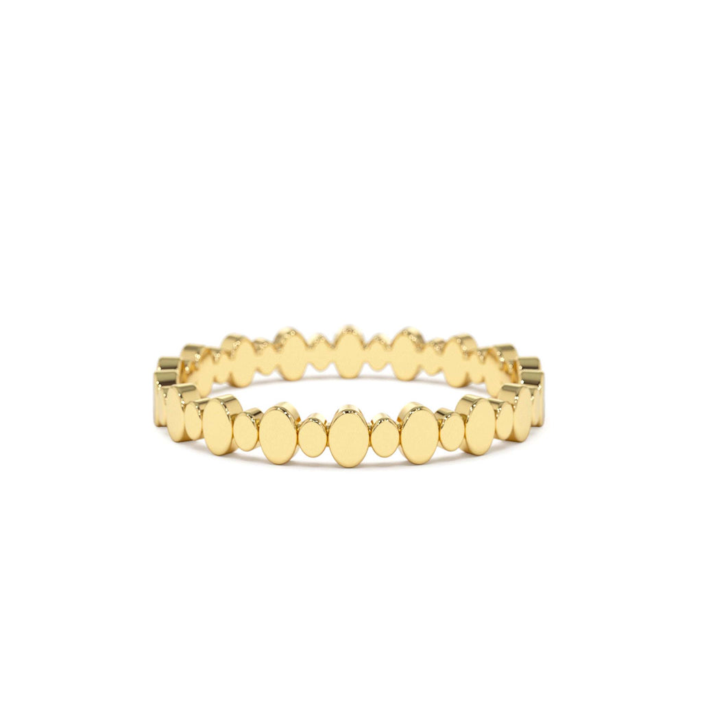 14k Alternating Size Oval Ring by Orlina Fine