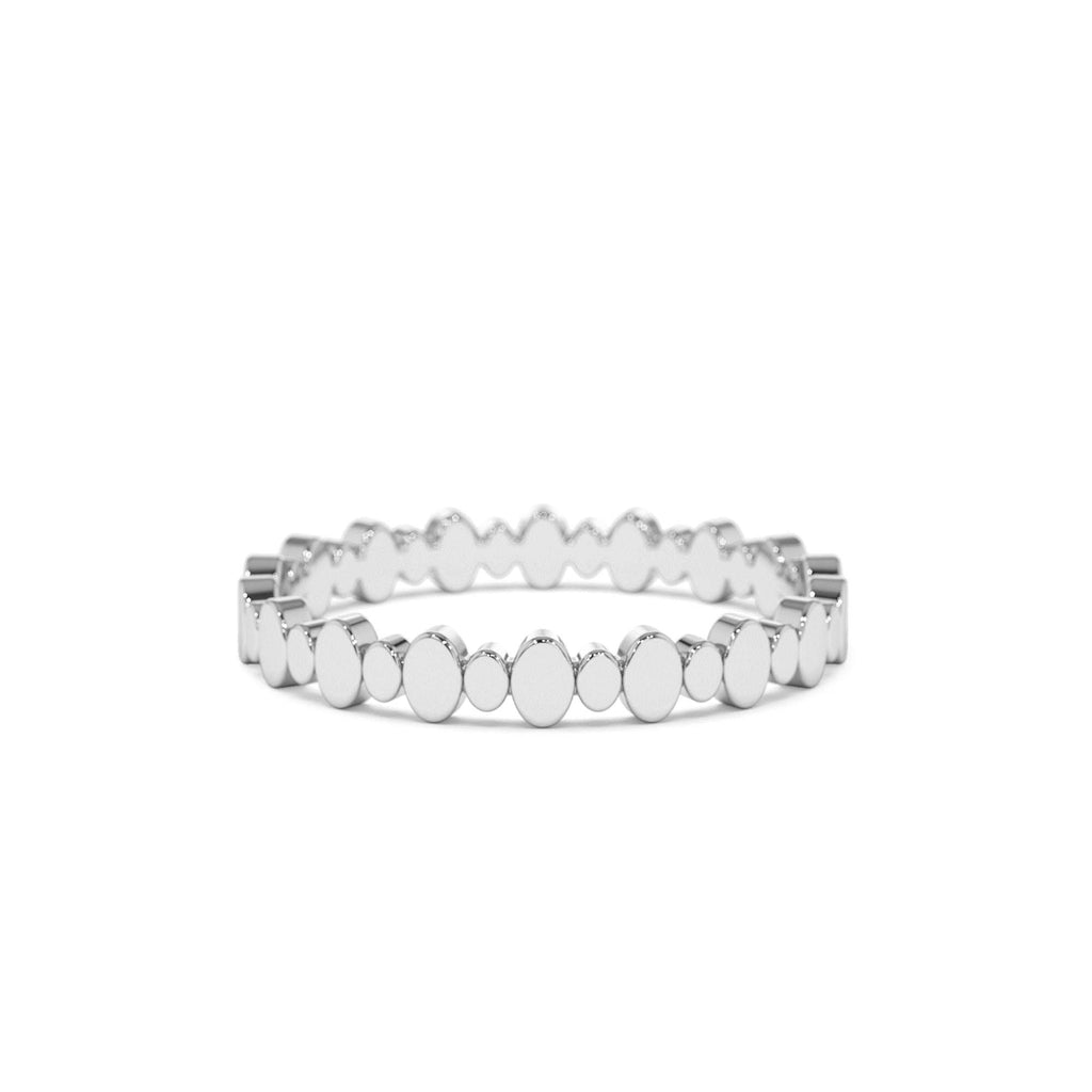 14k Alternating Size Oval Ring - view 2