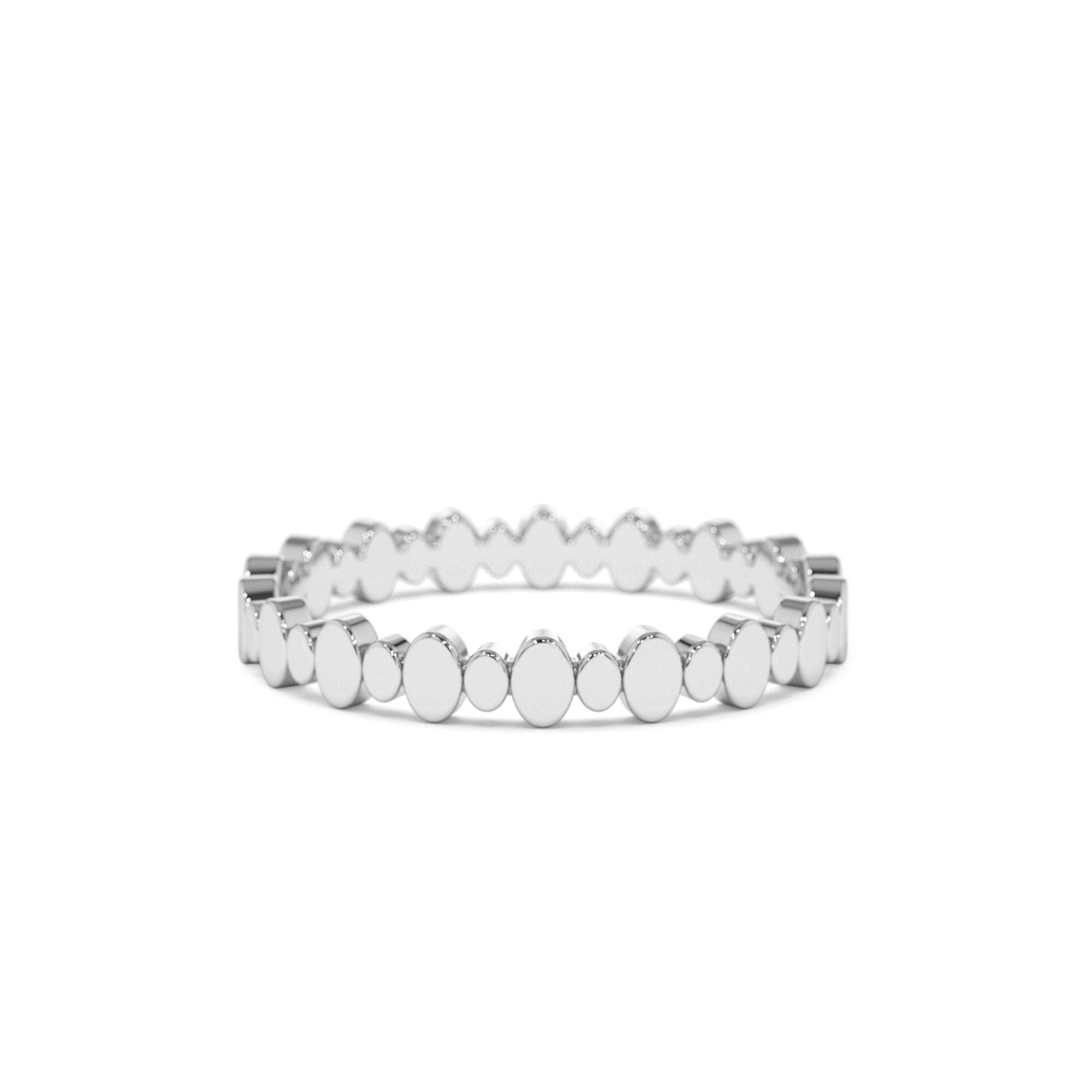 14k Alternating Size Oval Ring - view 2