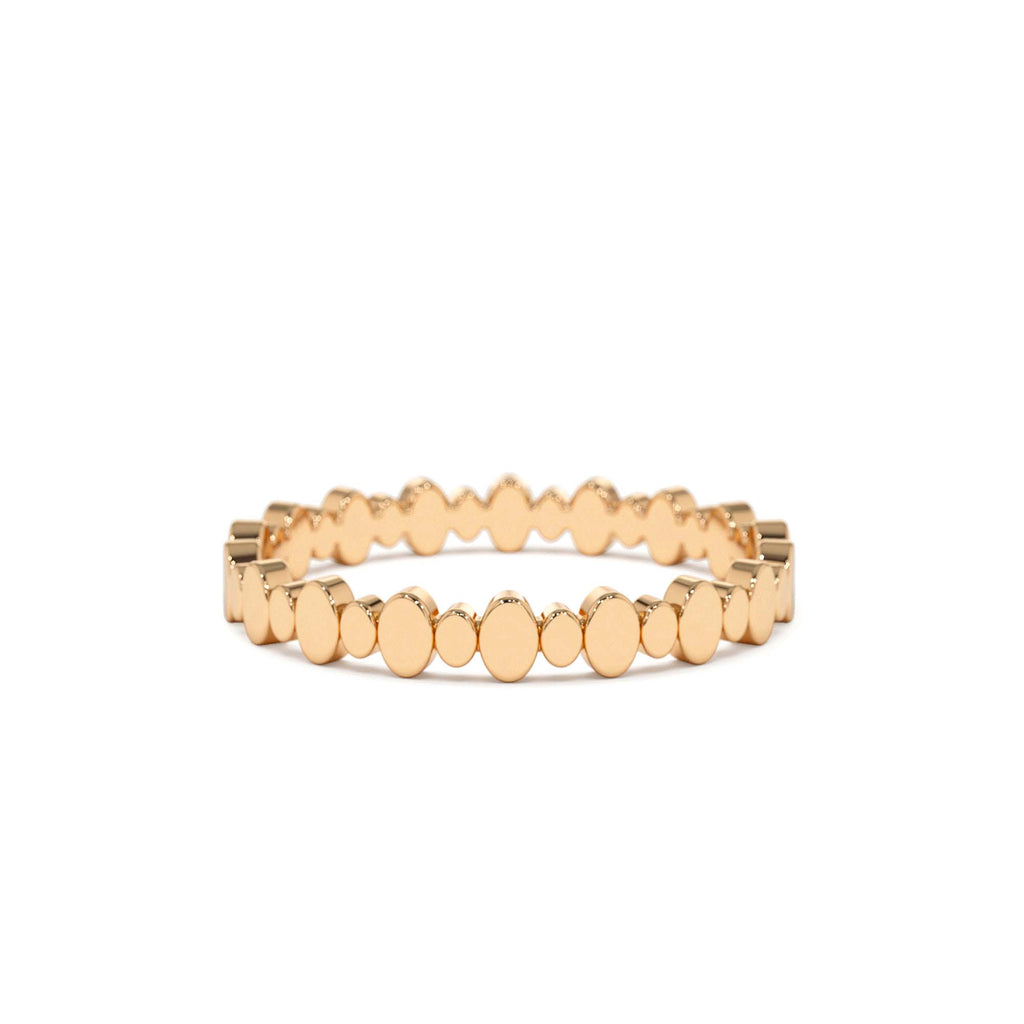 14k Alternating Size Oval Ring - view 3