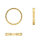 14k Alternating Size Oval Ring - view 5