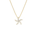 14k Gold Diamond Starfish Charm Pendant by Orlina Fine