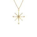 14k Layering Diamond Compass Charm Necklace by Orlina Fine