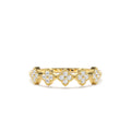 14k Round Diamond Stackable Clover Cluster Ring by Orlina Fine