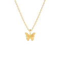 14K Mini Butterfly Charm Necklace by Orlina Fine