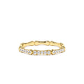 14k Pave Diamond Bamboo Ring by Orlina Fine
