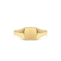 14k Gold Square Signet Ring by Orlina Fine