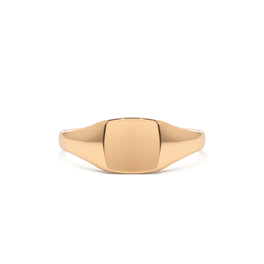 14k Gold Square Signet Ring - view 2