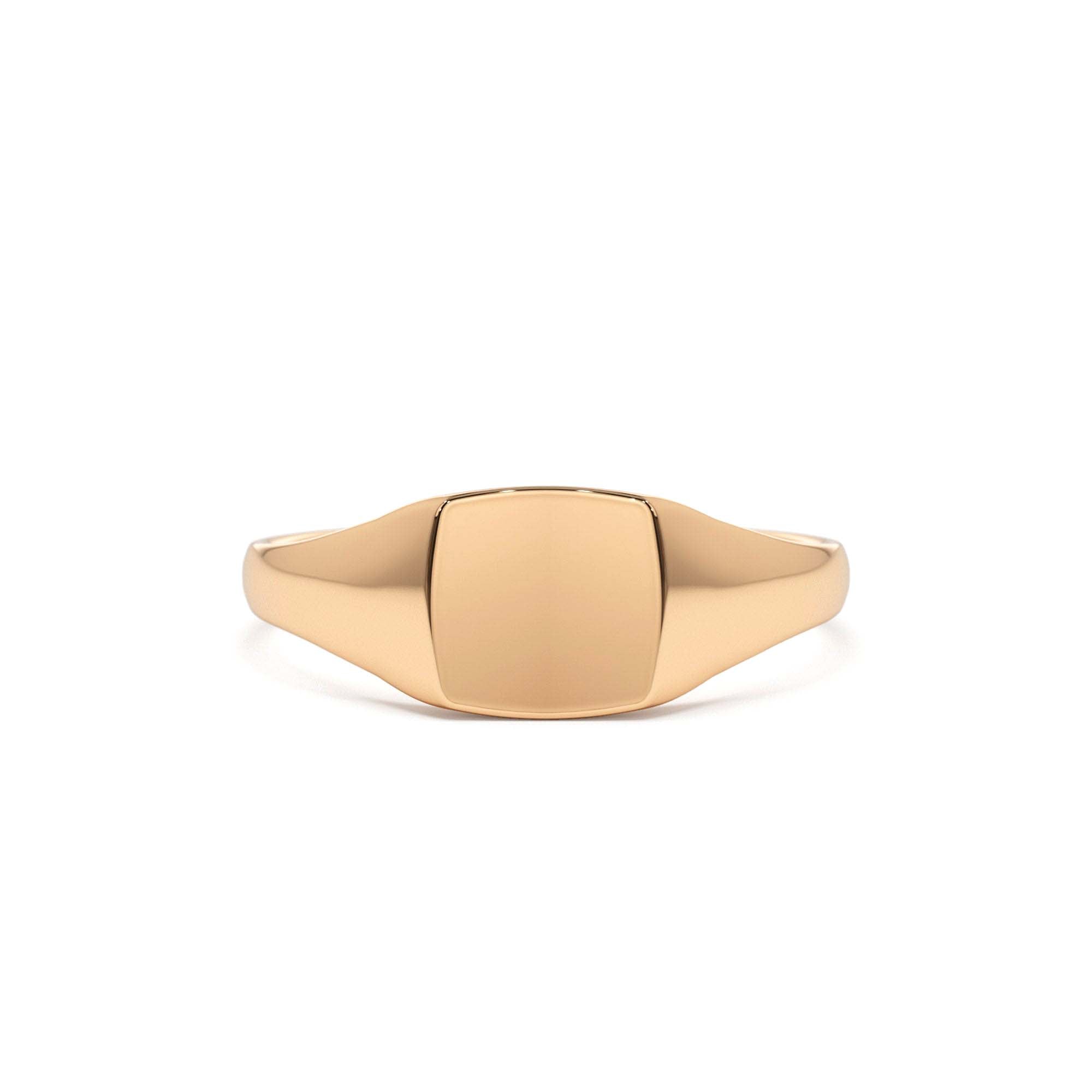 14k Gold Square Signet Ring - view 2